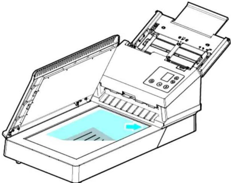 AVISION AD380F - Placez votre document sur la vitre du scanner à plat - 1