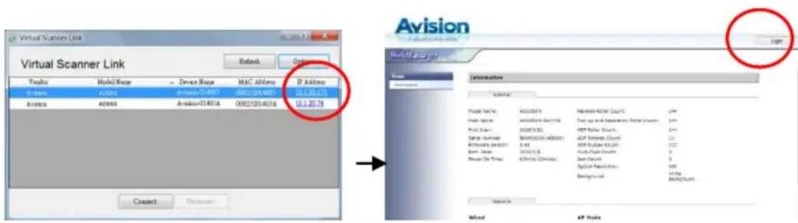 AVISION AD380FN - Comment changer l'adresse IP du scanner et son nom de pé riphé rique - 2