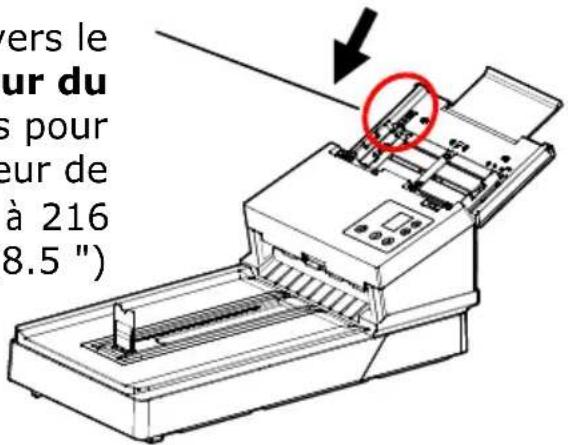 AVISION AD380FN - Note : Le curseur [Largeur du papier] : - 1