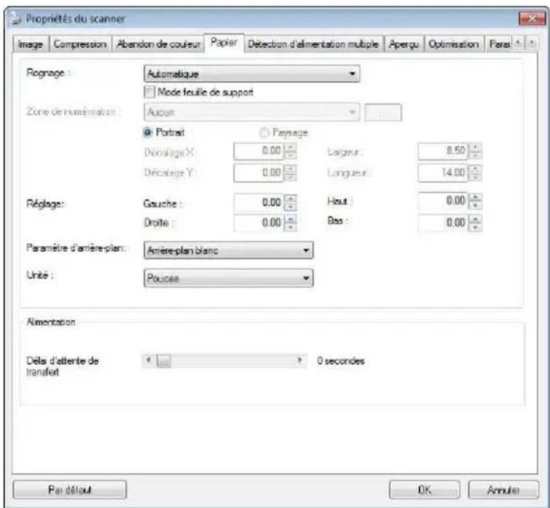 AVISION AD370FWN - L'onglet Papier - 1