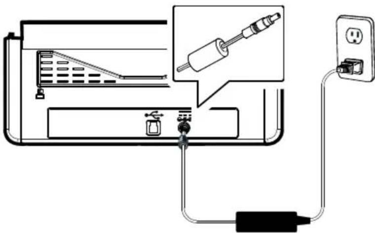 AVISION AD370i - Connecter le câble d'alimentation - 1