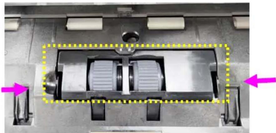AVISION AD6090N - Remplacement du rouleau à marche inverse - 2
