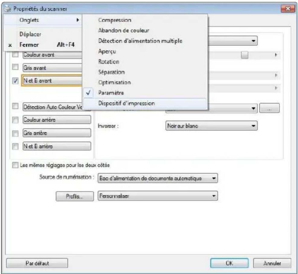 AVISION AD8120U - Afficher ou masquer des onglets - 1