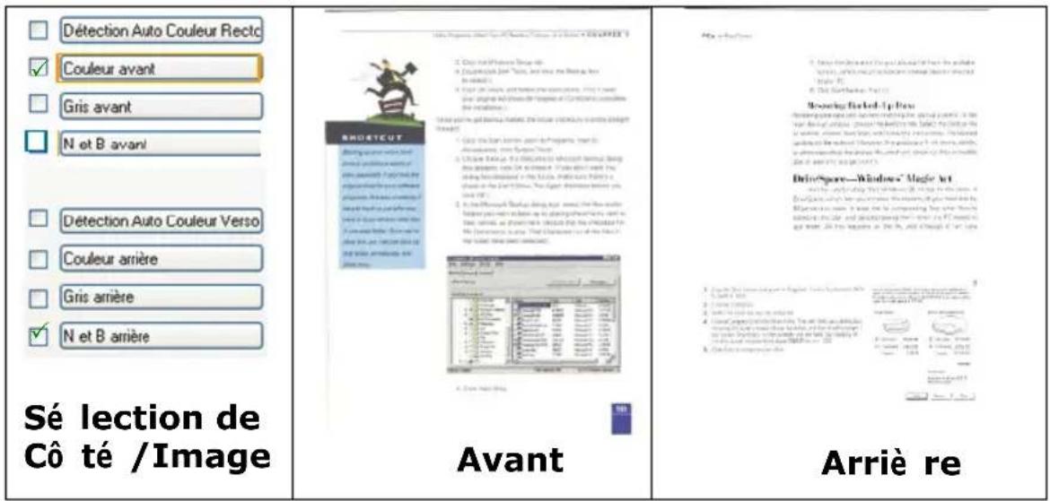 AVISION AD8130UN - Exemple 2: Numé riser un document en couleur à deux co tés, un en N et B, l'autre en couleur - 1