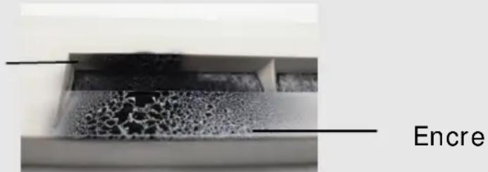 AVISION AD8120P - Comment déterminer si l'assemblage du boîtier d'attraction d'encre approche de sa fin de vie : - 1