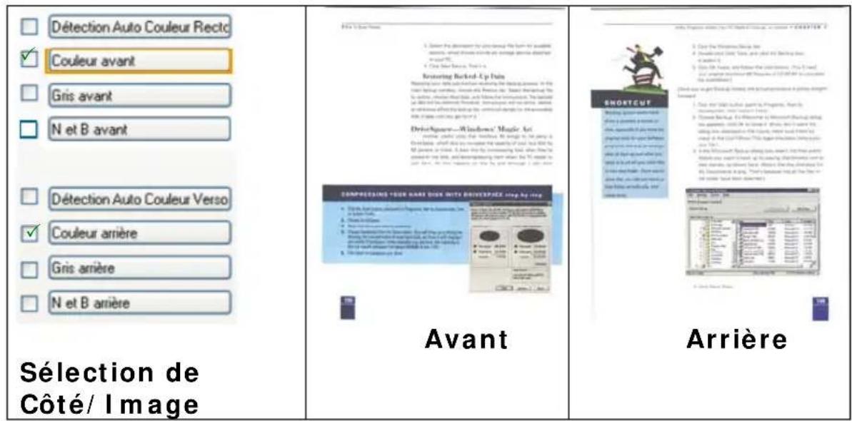 AVISION AD8120P - Exemple 1 : Numériser un document à deux côtés, les deux côtés en couleur - 1