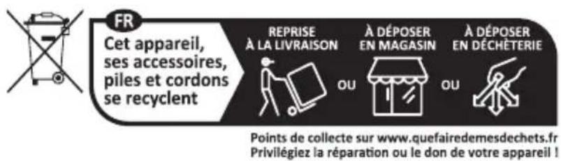 AYA A32HD0124B - Informations applicables aux utilisateurs concernant la mise au rebut de l'ancien appareil et des piles. [Union européenne uniquement] - 2