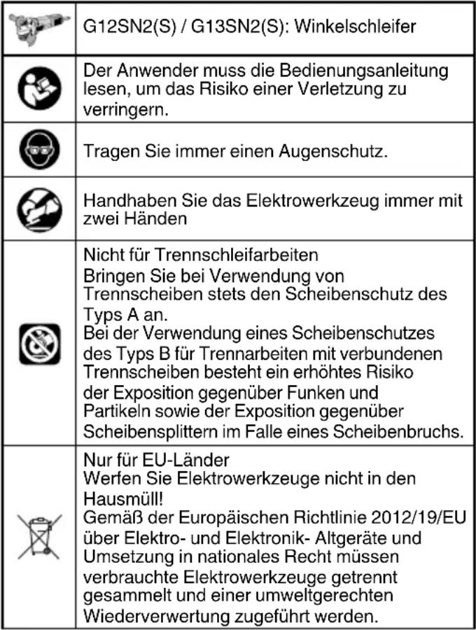 HiKOKI G12SN2S - WARNUNG - 1