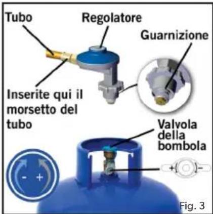 CADAC Safari Chef 30 LP - Collegamento dell'alimentazione del gas - 1