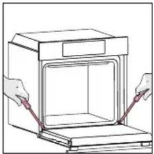 ROSIERES RO6 H3B3YTX - OUTSIDE THE OVEN: removal and cleaning the glass door - 1
