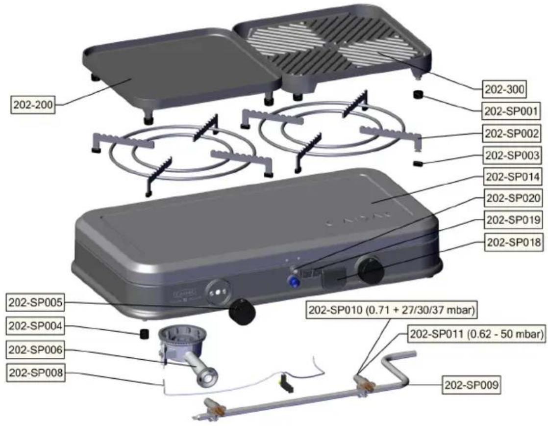 CADAC 2-Cook Pro - Rezervni deli - 1