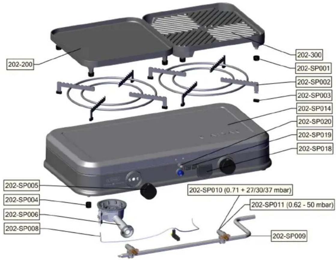 CADAC 2-Cook Pro - Reservedeler - 1