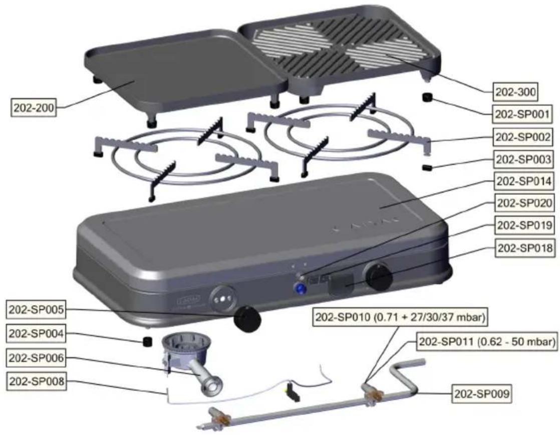 CADAC 2-Cook Pro - Ersatzteile - 1