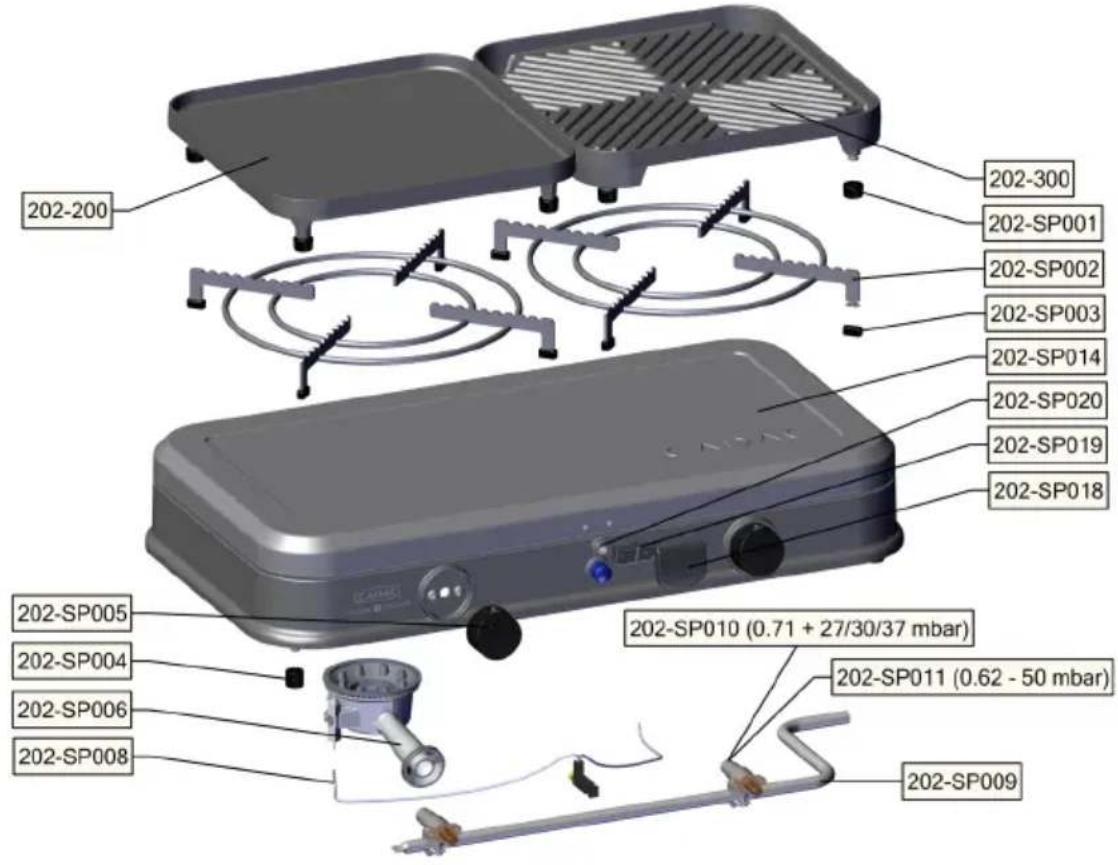 CADAC 2-Cook Pro - Piezas de repuesto - 1