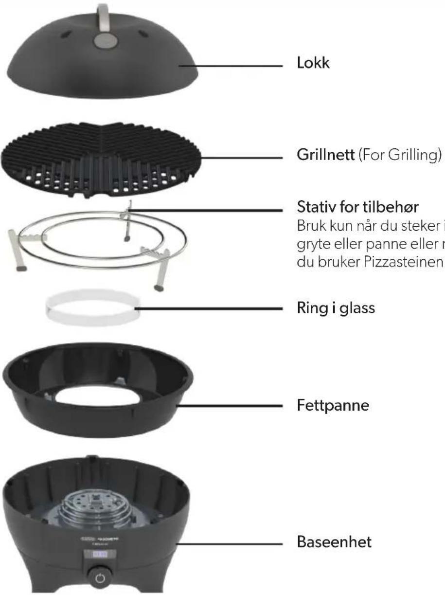 CADAC E Braai 40 FS - Komponentliste: - 1