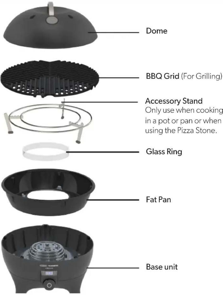 CADAC E Braai 40 FS - Component List: - 1