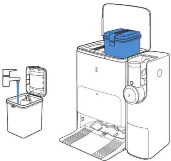 ECOVACS DEEBOT T30S Combo - Veden lisääminen puhtaan veden säiliöön - 1