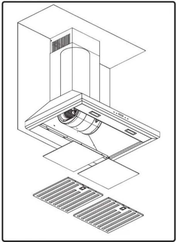 Zephyr ZSI-E36DS - Installation du kit de recirculation (nécessaire si aucun conduit n'est utilisé) - 1