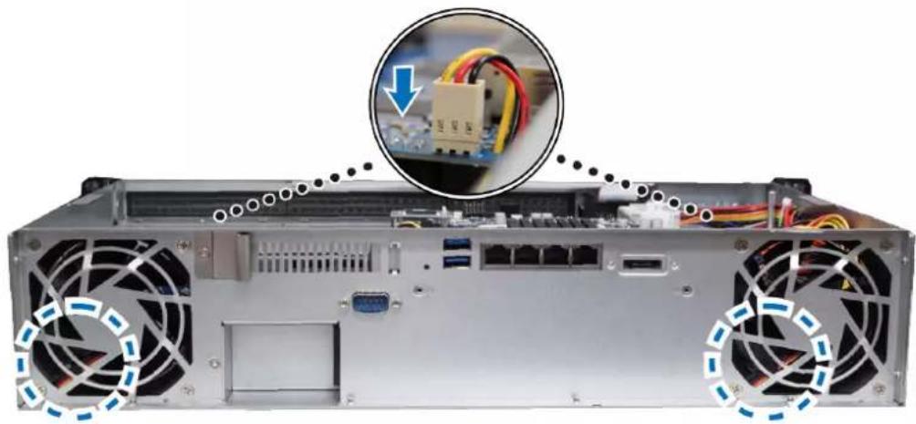 SYNOLOGY RS1219+ - Pour remplacer le ventilateur du système : - 6
