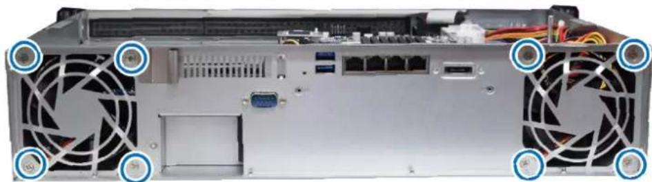SYNOLOGY RS1219+ - Pour remplacer le ventilateur du système : - 2