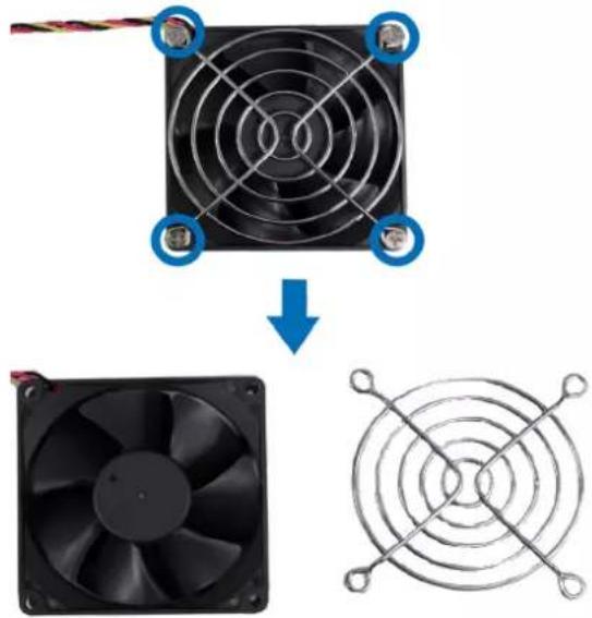 SYNOLOGY RS1219+ - Pour remplacer le ventilateur du système : - 4