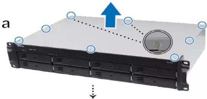 SYNOLOGY RS1219+ - Pour installer le module de RAM : - 1