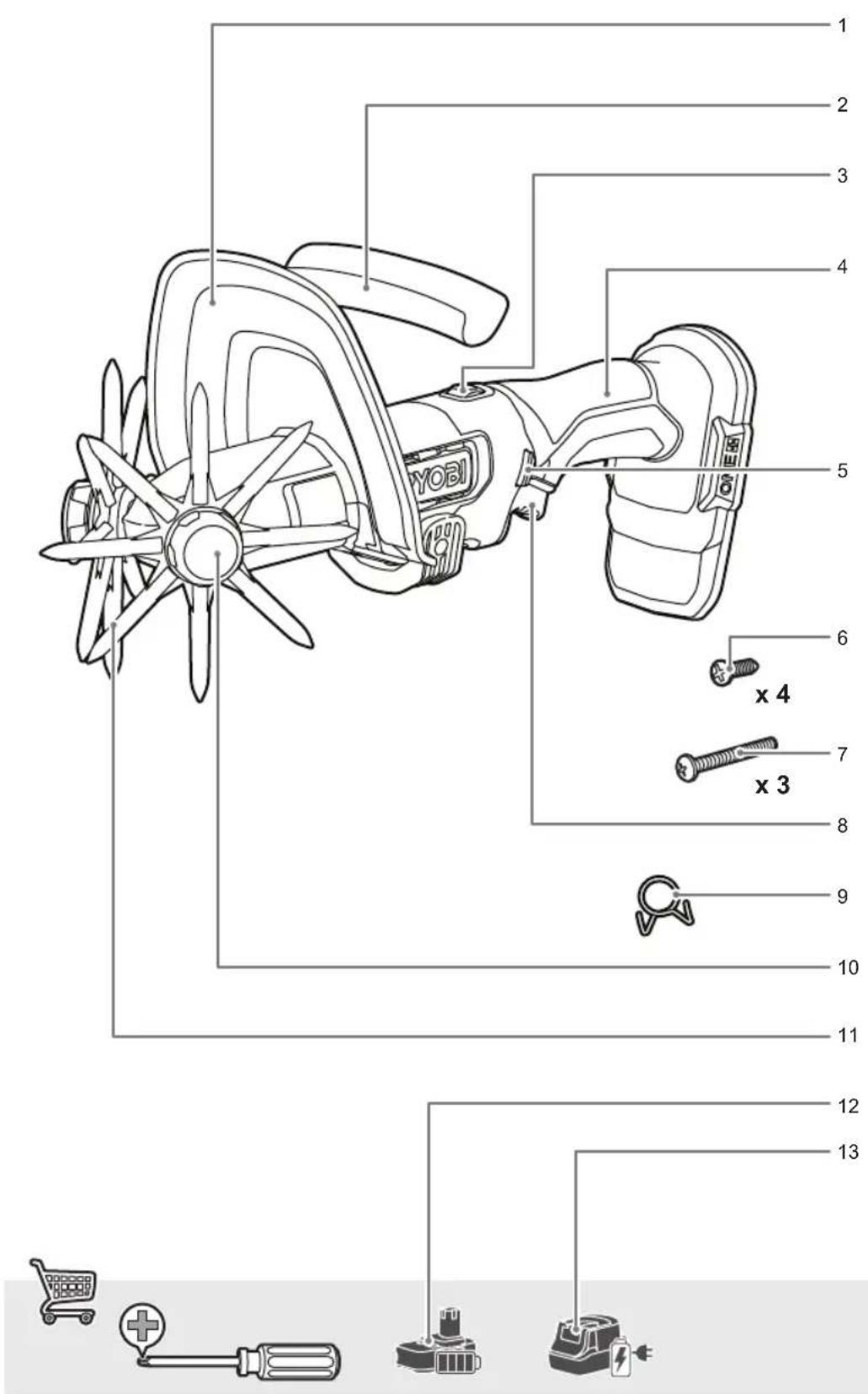 RYOBI One+ RY18HCA - RY18HCA-0 - 1