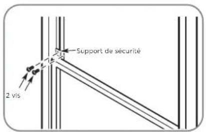 Support de sécurité 2 vis