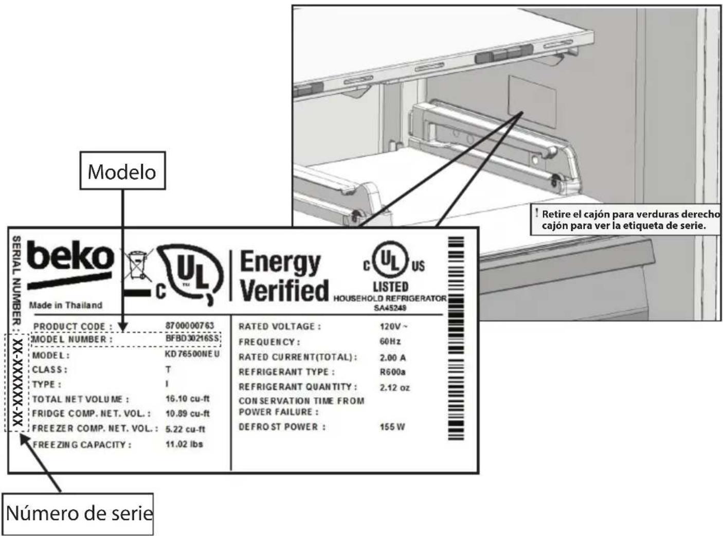 BEKO BFBF30216SSL - Refrigerador Manual del usuario - 3