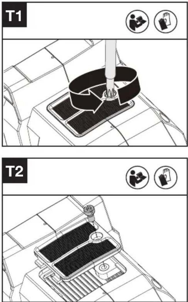 KRESS KC330.9 - Nettoyage des évents d'air (Voir Fig. T1, T2) - 1