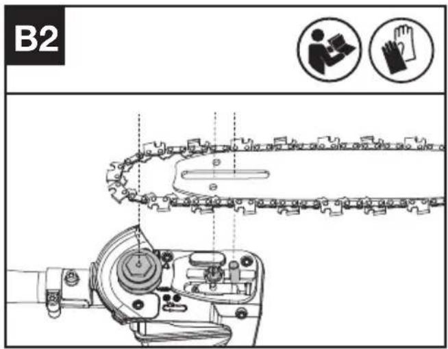 KRESS KC330.9 - MONTAGGIO CATENA E BARRA GUIDA - 2
