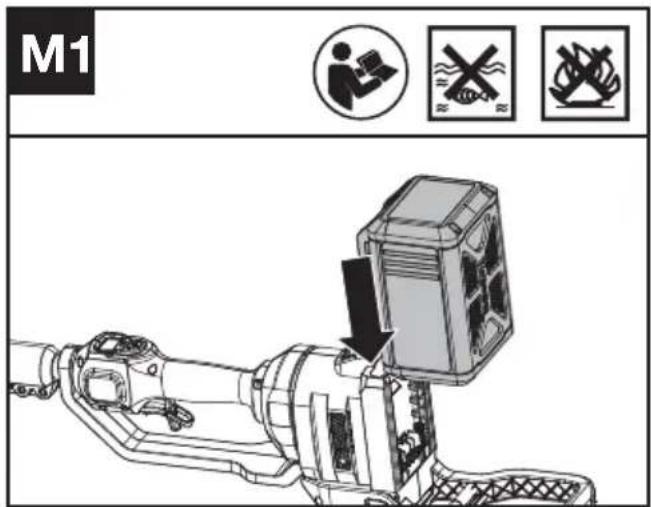 KRESS KC330.9 - SÅDAN FJERNES ELLER ISÄTTES BATTERIENHEDEN (Se Fig. M1, M2) - 1