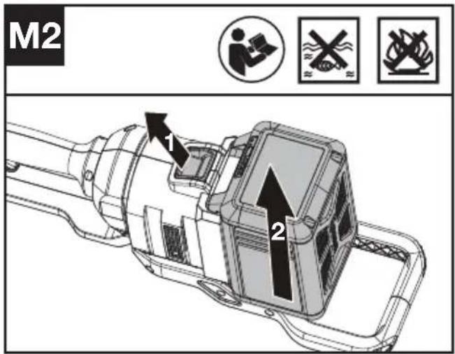 KRESS KC330.9 - TO REMOVE OR INSTALL BATTERY PACK (SEE FIG. M1, M2) - 2