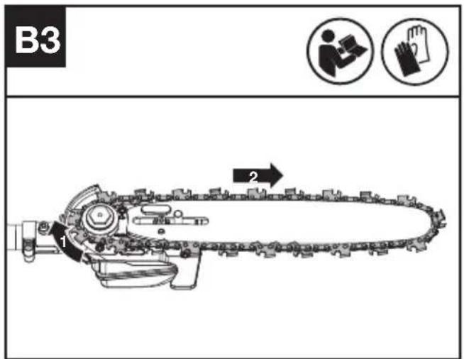 KRESS KC330.9 - ENSAMBLAJE DE LA CADENA Y LA BARRA GUÍA - 1