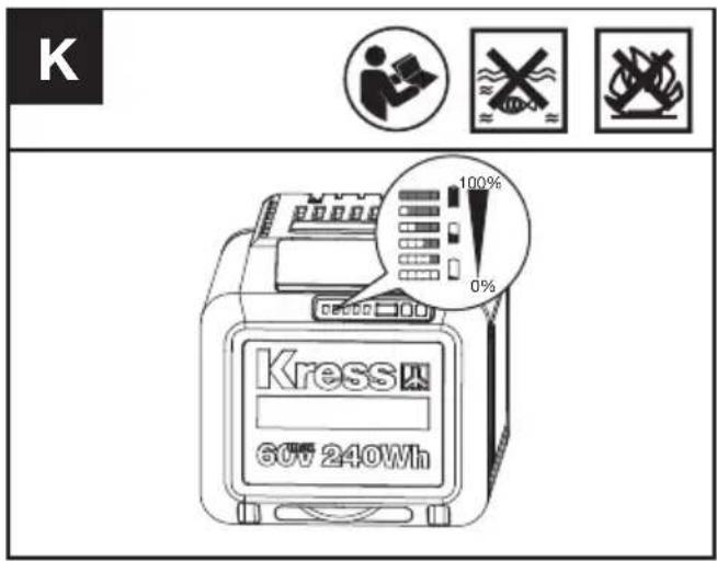 KRESS KC330.9 - CSPRAWDZANIE STANU NAŁADOWANIA AKUMULATORA (ZOBACZ RYS. K) - 1