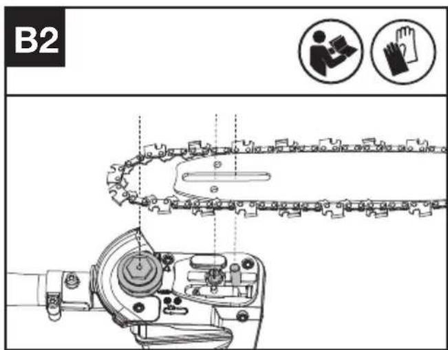 KRESS KC330.9 - MONTAGE VON KETTE UND SCHNITTFÜHRUNGSSCHIENE - 2