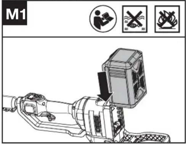 KRESS KC330.9 - TO REMOVE OR INSTALL BATTERY PACK (SEE FIG. M1, M2) - 1