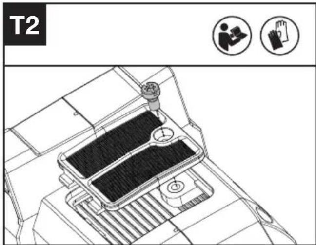 KRESS KC330.9 - Curățarea orificiilor de ventilatie (Vezi Fig. T1, T2) - 2