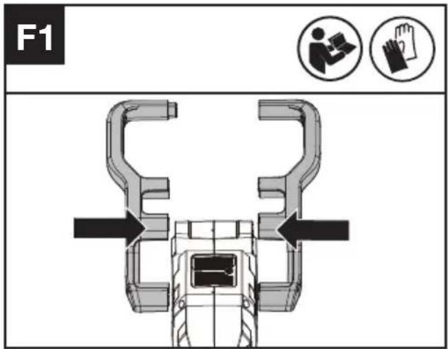 KRESS KC330.9 - ASSEMBLAGE DE LA POIGNÉE ARRIÈRE (VOIR FIG. F1, F2) - 1