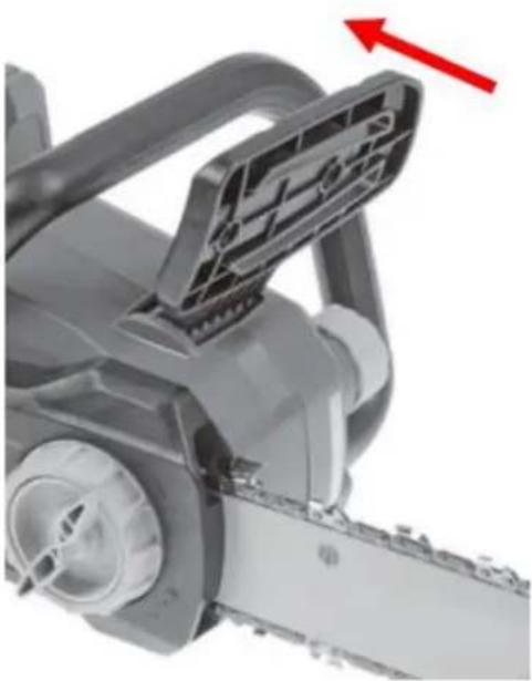 Fuxtec FX-E2KS - Innesto e disinnesto manuale del freno catena - 2