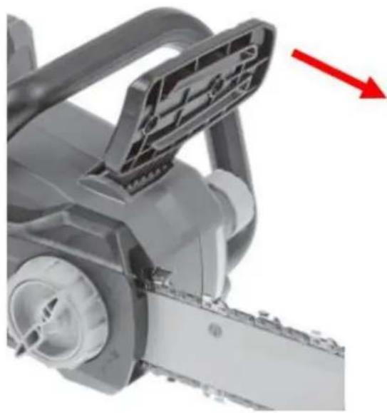 Fuxtec FX-E2KS - Innesto e disinnesto manuale del freno catena - 1