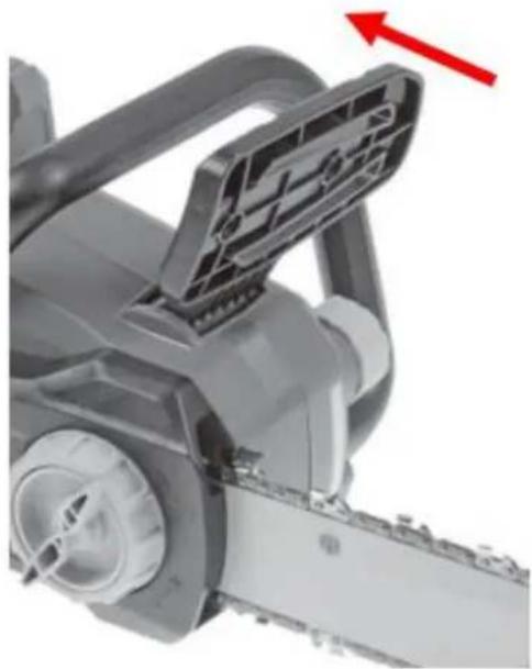 Fuxtec FX-E2KS - Manual activation and release of the chain brake - 2
