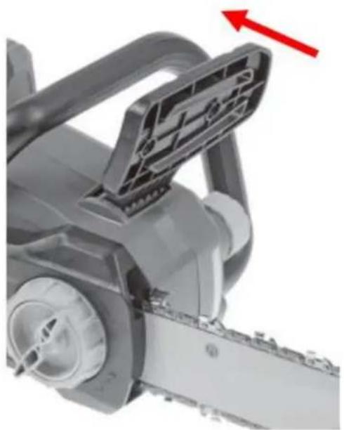 Fuxtec FX-E2KS - Conexión y desconexión manual del freno de cadena - 2