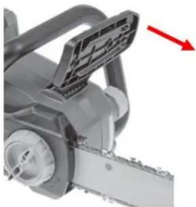 Fuxtec FX-E2KS - Manual activation and release of the chain brake - 1