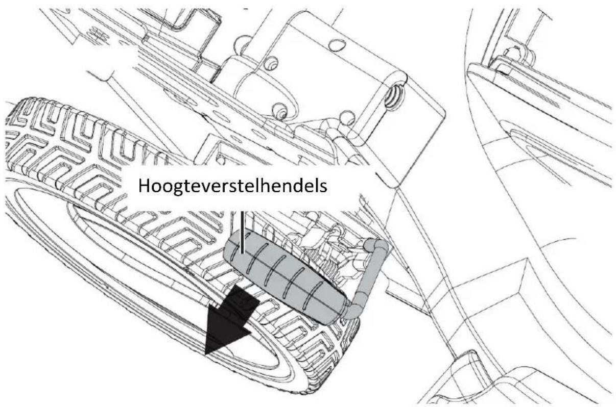 Fuxtec FX-E2RM51 - De maaihoogte instellen - 1