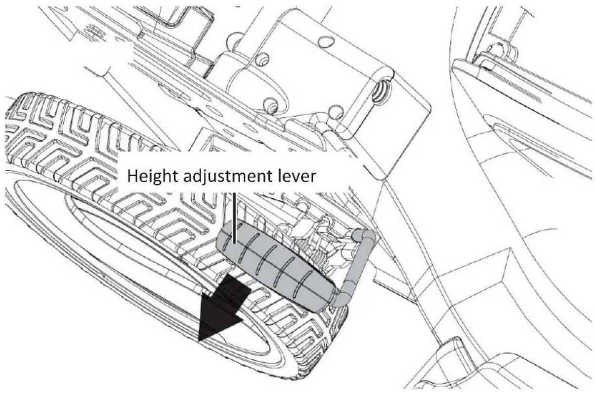 Fuxtec FX-E2RM51 - Setting the cutting height - 1