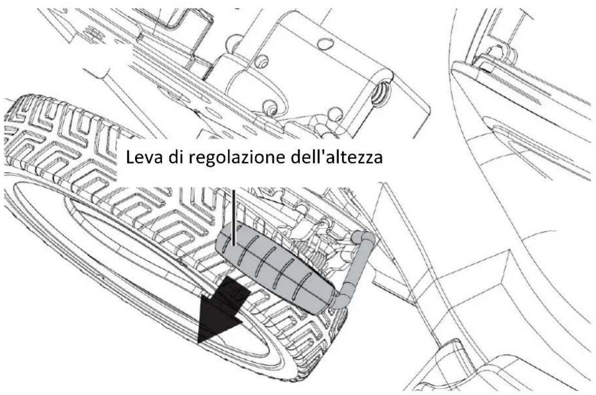 Fuxtec FX-E2RM51 - impostazione dell'altezza di taglio - 1
