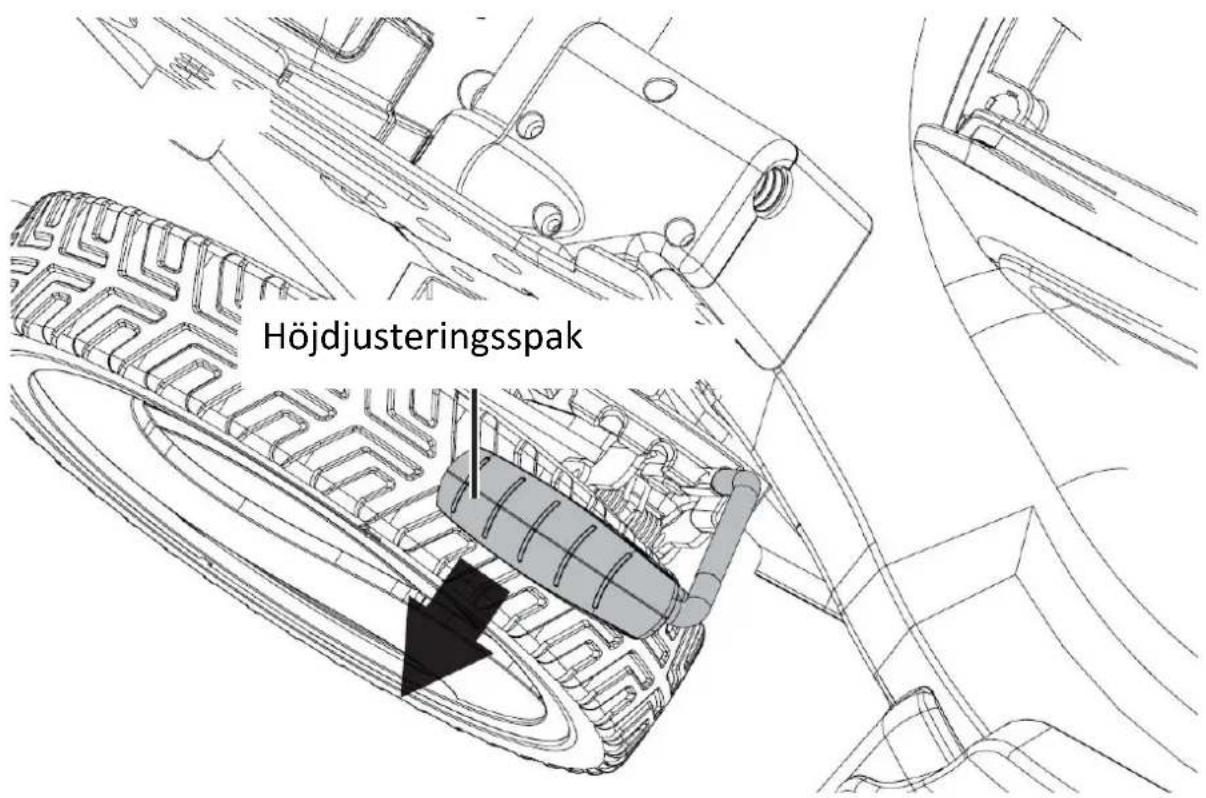 Fuxtec FX-E2RM51 - Inställning av klipphöjd - 1
