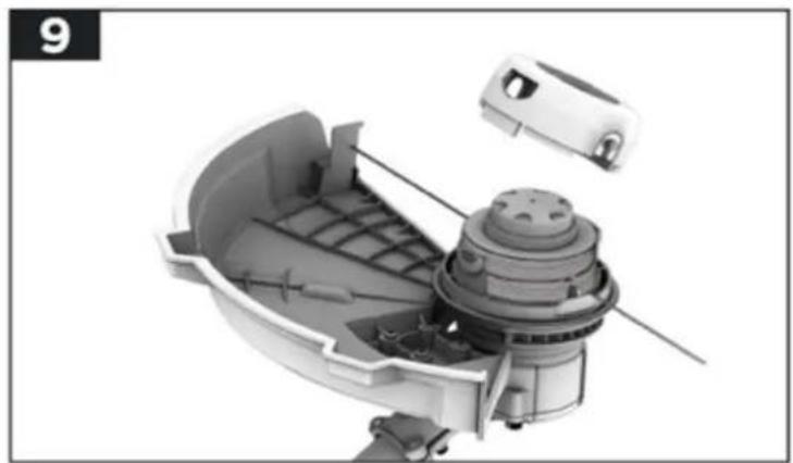 Fuxtec FX-E2MS - Installation des Schutzschildes - 1