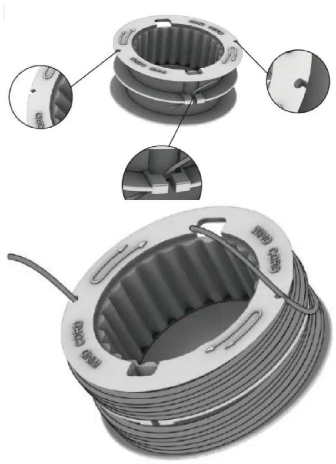 Fuxtec FX-E2MS - Wind een nieuwe draad op - 1